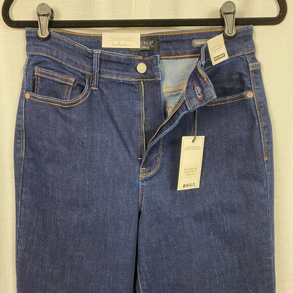 Judy Blue Dark Wash Straight Fit High Waist Raw hem Jeans Sz.9/29 NWT - Picture 5 of 15